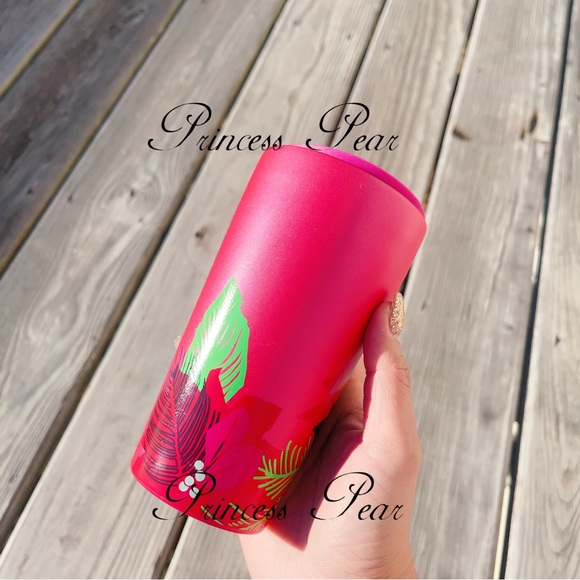 Starbucks 2022&2021  Holiday ‘Mint& Red Poinsettia Ceramic Mug Travel Tumbler’ - Picture 9 of 11